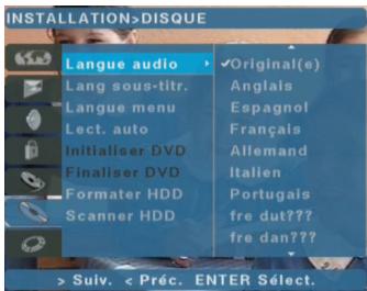 PHOCUS DVHD 160 - Langue audio - 1