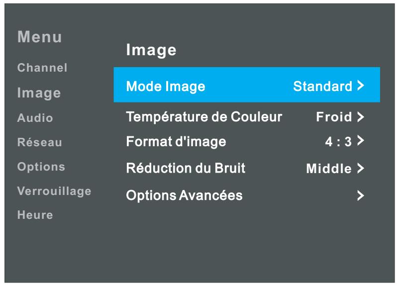 BRANDT B4302UHD - Configurer le menu image - 1