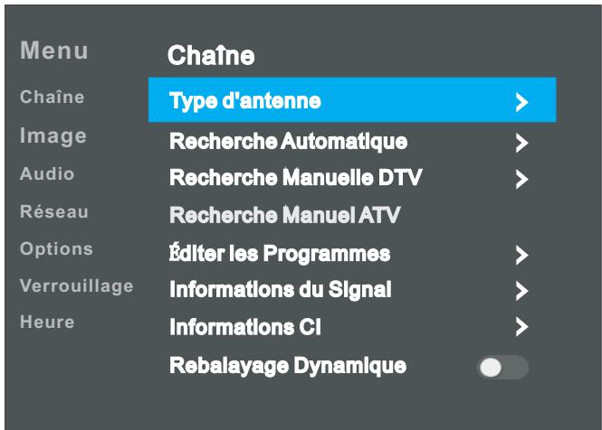 BRANDT B4302UHD - Configurer le menu chaîne - 1