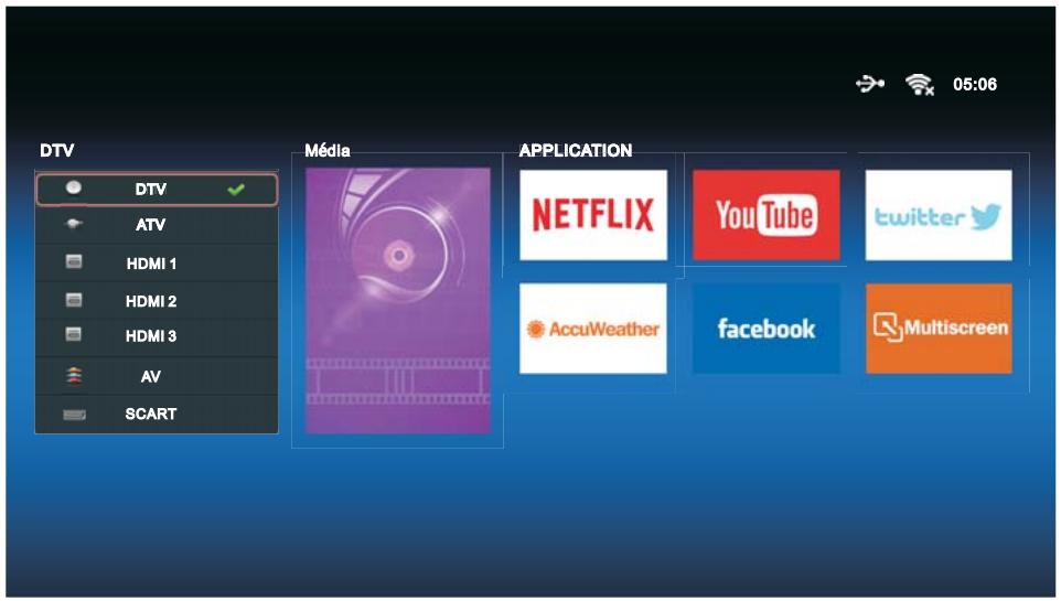 BRANDT B4302UHD - Présentation de la page d'accueil intelligente - 1
