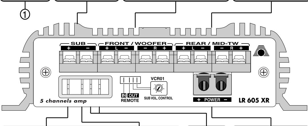 AUDISON LR 605 XR - BORNES DE SORTIE - 1