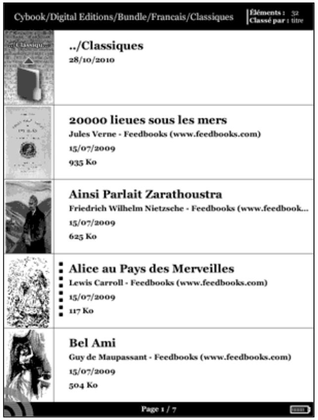 BOOKEEN CYBOOK ORIZON - La bibliothèque - 1