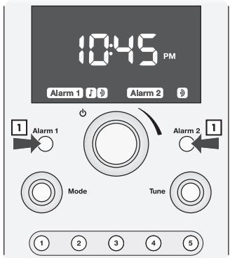 BOSTON ACOUSTICS DUO-I - Réglage d'une alarme - 1