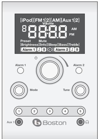 BOSTON ACOUSTICS DUO-I - Pannello di controllo frontale - 1