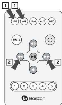 BOSTON ACOUSTICS DUO-I - Usando el control remoto - 2