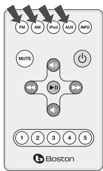 BOSTON ACOUSTICS DUO-I - Using the Remote Control - 2