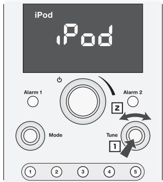 BOSTON ACOUSTICS DUO-I - Commandes du panneau avant pour le fonctionnement de l'ipod - 1