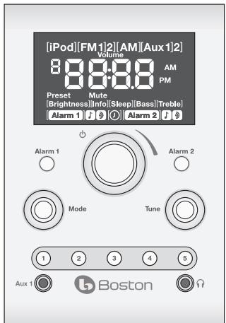 BOSTON ACOUSTICS DUO-I - Controles del panel delantero - 1