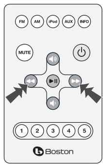 BOSTON ACOUSTICS DUO-I - Usando el control remoto - 2