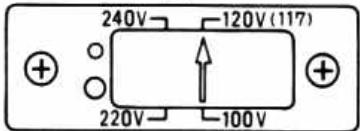 SANSUI QRX-9001 - Changement de tension d'alimentation: - 1