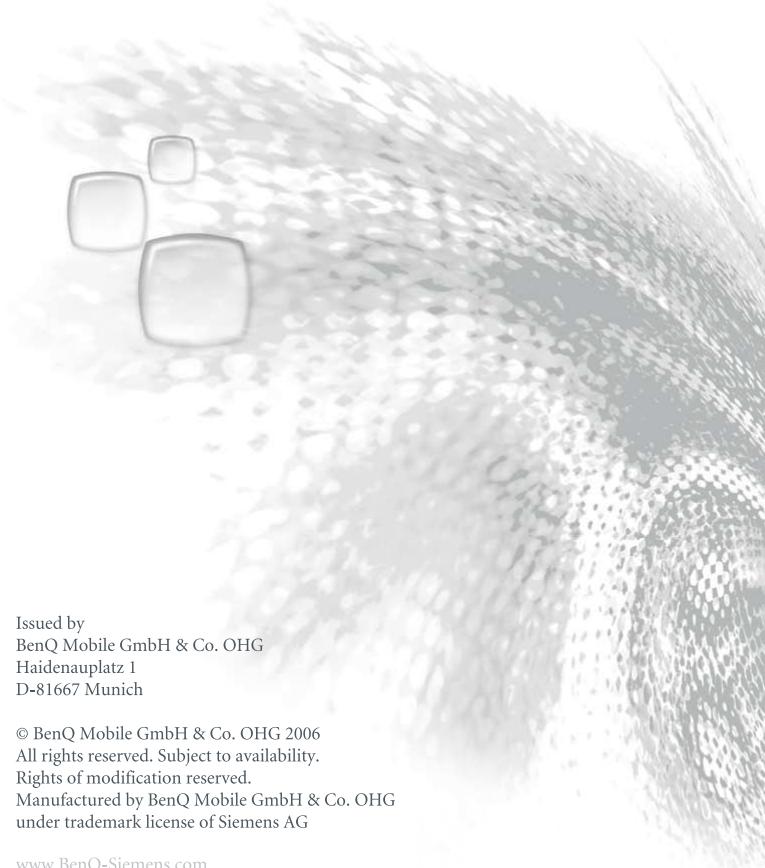 BENQ-SIEMENS EF51 - Annexe : balises vocales - 1
