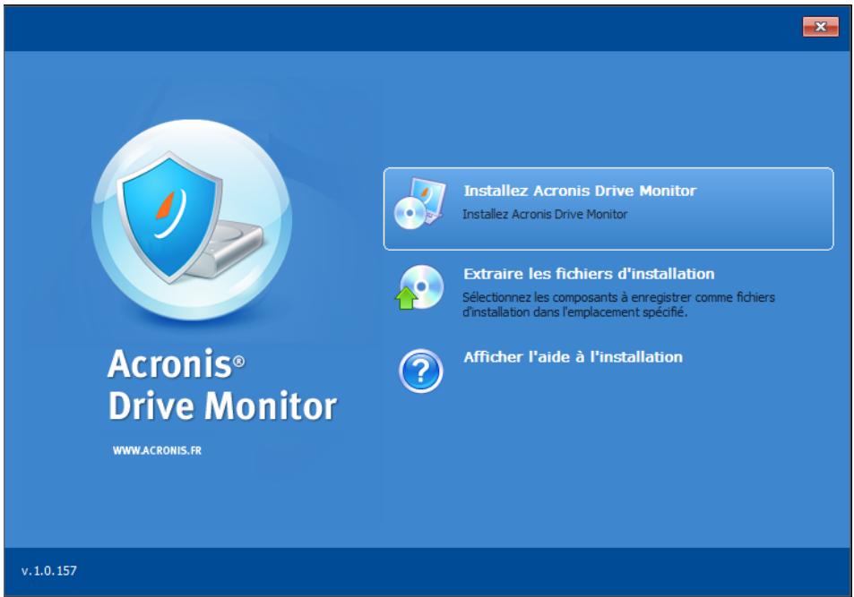 ACRONIS DRIVE MONITOR - Installation d'acronis drive monitor - 1