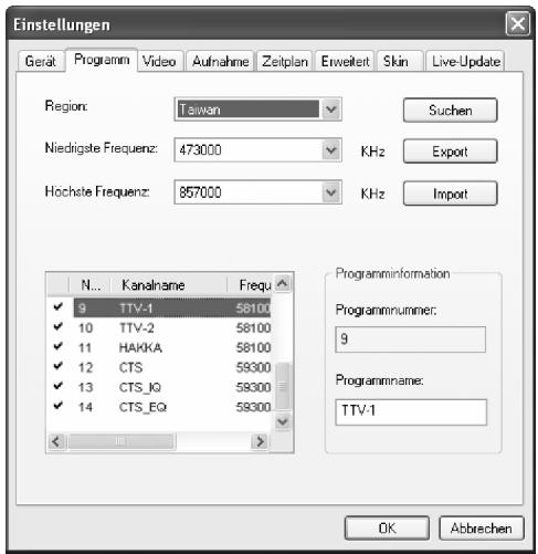VAOVA DTV-200U - Programm - 1