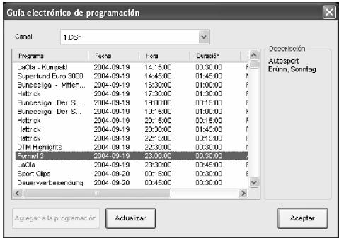 VAOVA DTV-200U - Usando la guía de programación electrónica - 1