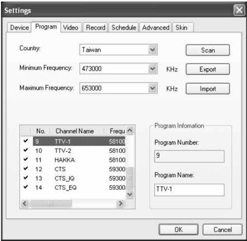 VAOVA DTV-200U - Program - 1