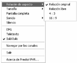 VAOVA DTV-200U - Menu de pantalla - 1