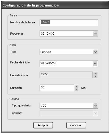 VAOVA DTV-200U - Ajustando la configuración de la programación - 1