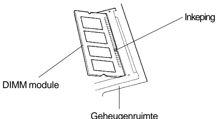 MAXDATA VISION 350M - De DIMM module in de uitbreidingsruimte installeren - 1