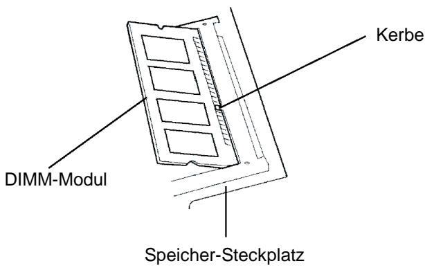 MAXDATA VISION 350M - Installation eines DIMM-Moduls in den Erweiterungssteckplatz - 1