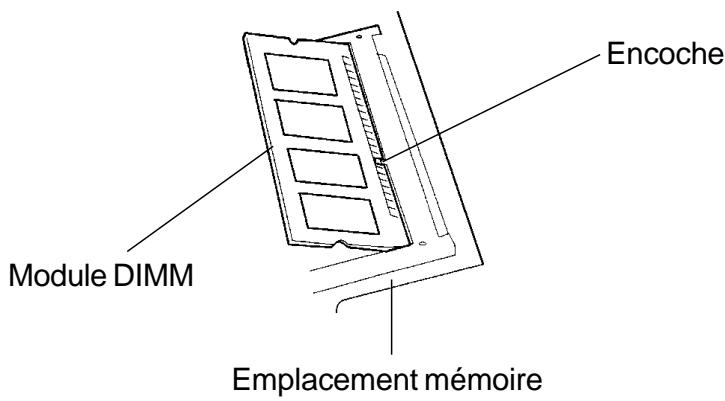 MAXDATA VISION 450T - Installation du module DIMM dans l'emplacement d'expansion. - 1