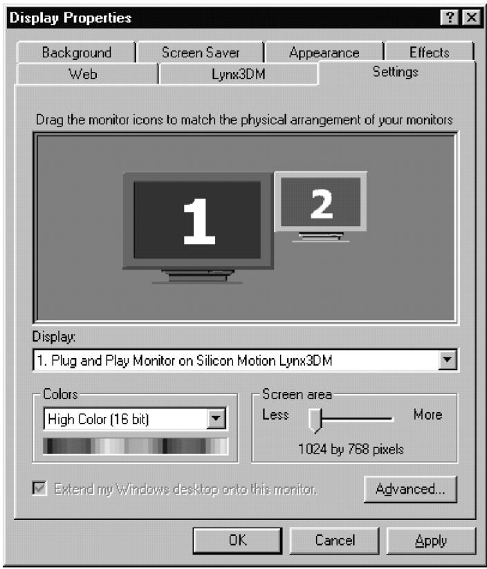 MAXDATA VISION 450T - Verwendung der DualView-Funktion - 1