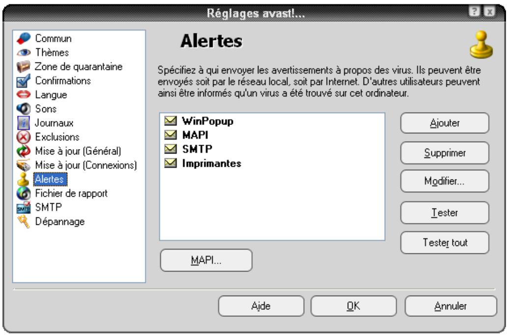 AVAST ANTIVIRUS EDITION FAMILIALE 4.8 - Les alertes - 1