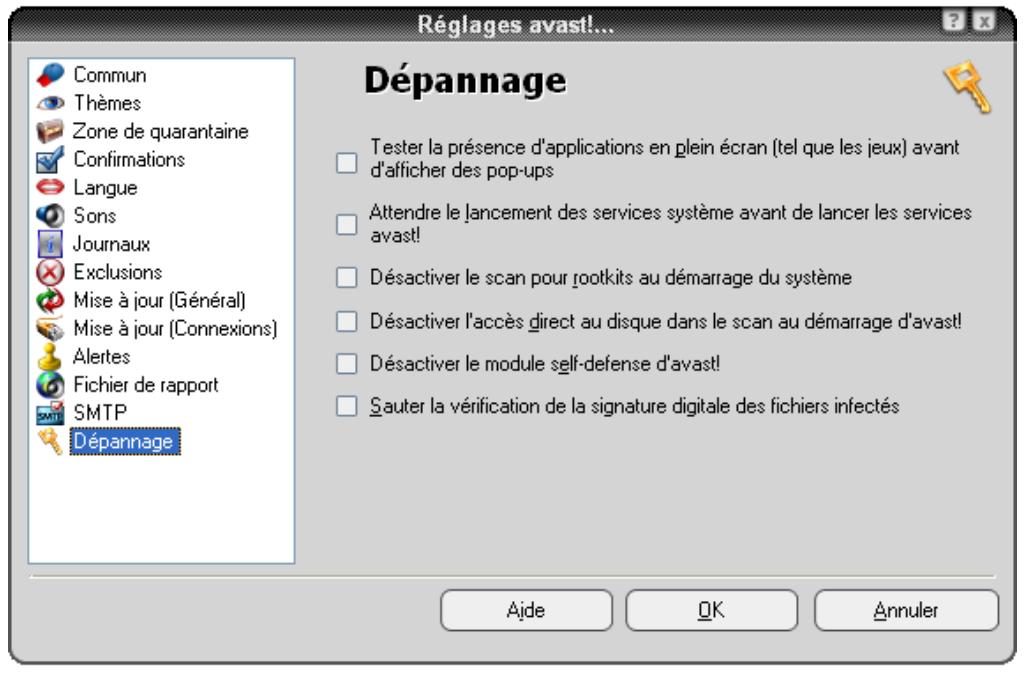 AVAST ANTIVIRUS EDITION FAMILIALE 4.8 - Désactivez le module self defense - 1