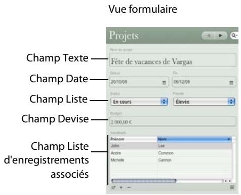 FILEMAKER BENTO 1 - À propos des champs - 1