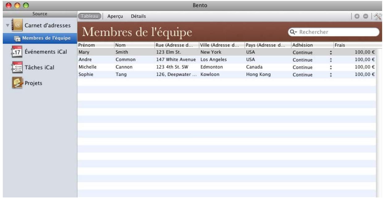 FILEMAKER BENTO 1 - Importation des données d'applications tierces - 3