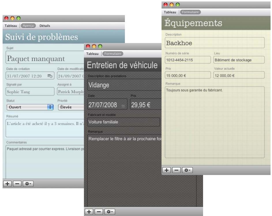 FILEMAKER BENTO 1 - Thèmes de-formulaire - 1