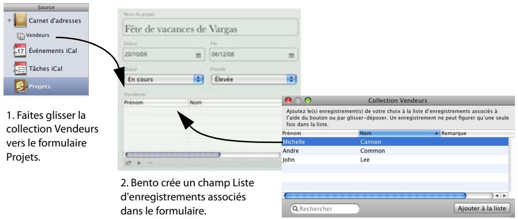 FILEMAKER BENTO 1 - Création de champs Liste d'enregistrements associés - 1