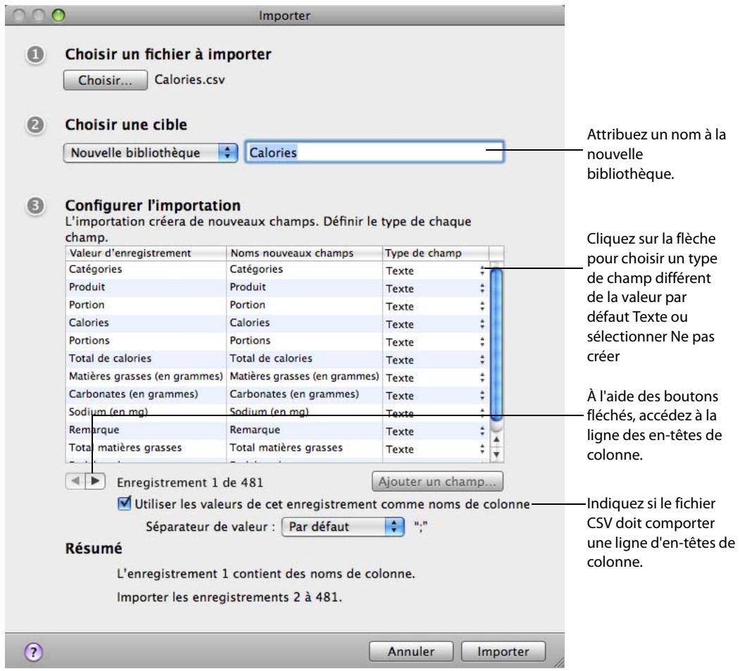 FILEMAKER BENTO 1 - Création d'une bibliothèque lors de l'importation - 1