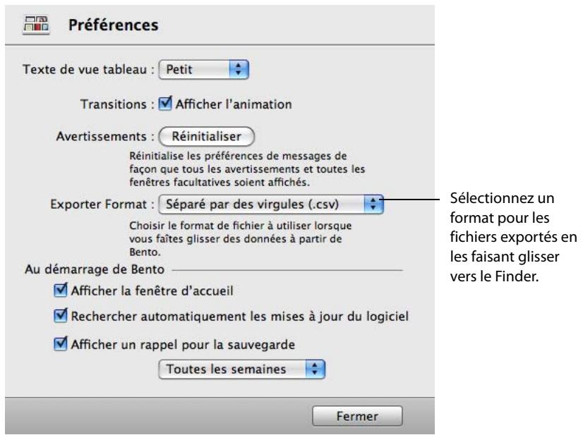 FILEMAKER BENTO 2 - Autres méthodes d'exportation de données - 1