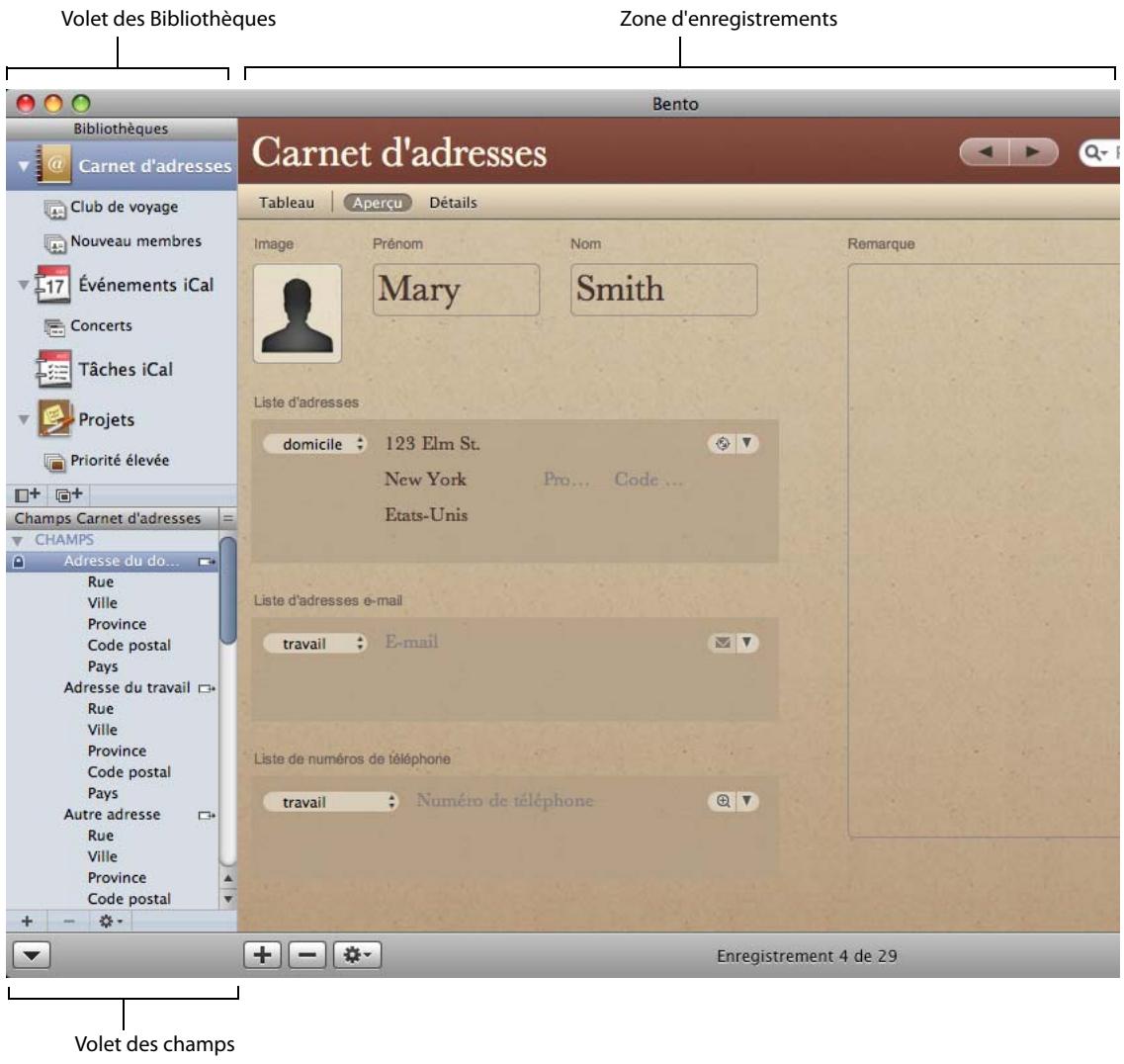 FILEMAKER BENTO 2 - Bento Fenêtre - 1