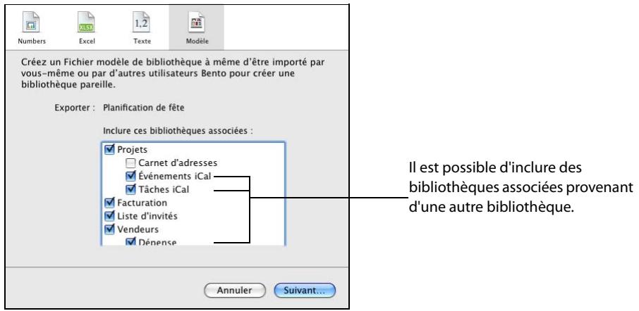 FILEMAKER BENTO 2 - Pour exporter les données d'une bibliothèque, collection ou collection intelligente : - 1