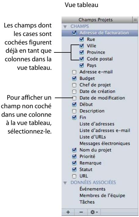 FILEMAKER BENTO 2 - Volet des champs - 1