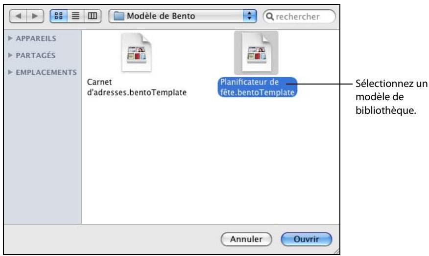 FILEMAKER BENTO 2 - Importation d'un modèle de bibliothèque - 1