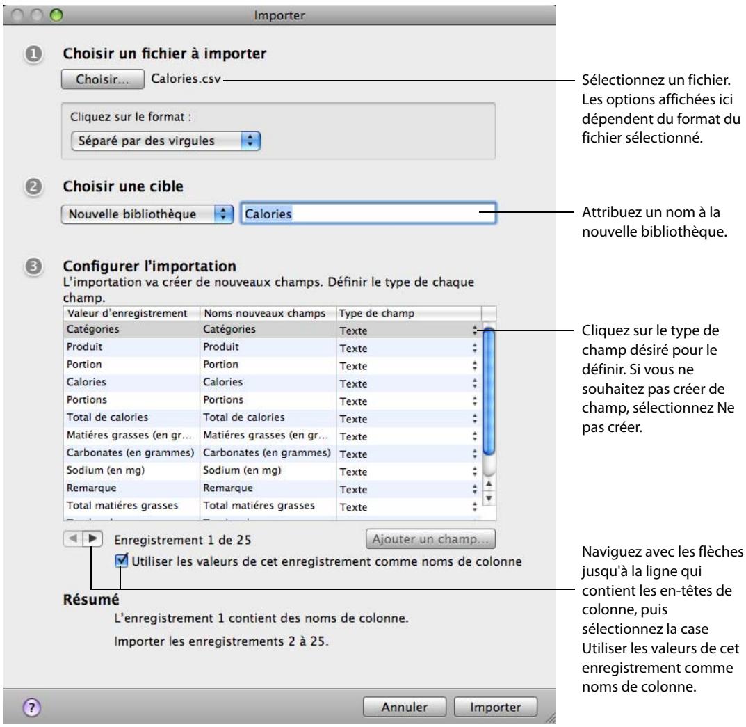 FILEMAKER BENTO 2 - Création d'une bibliothèque lors de l'importation - 1
