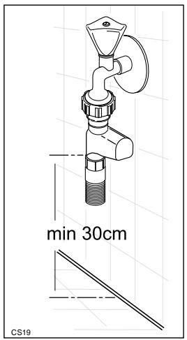 M-SYSTEM MVW680 - Raccorder soigneusement le tuyau d'alimentation: - 1