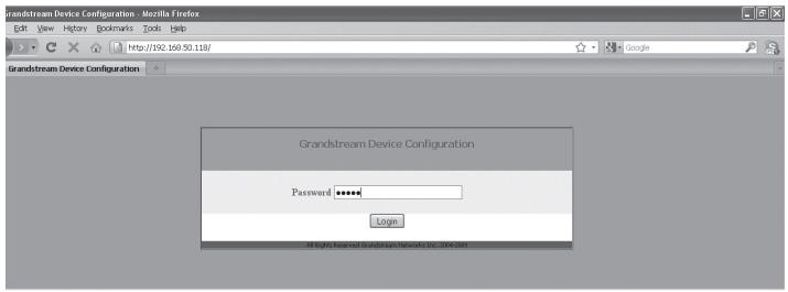 GRANDSTREAM GXP2110 - Configure the GXP2120/2110 using a Web Browser: - 1