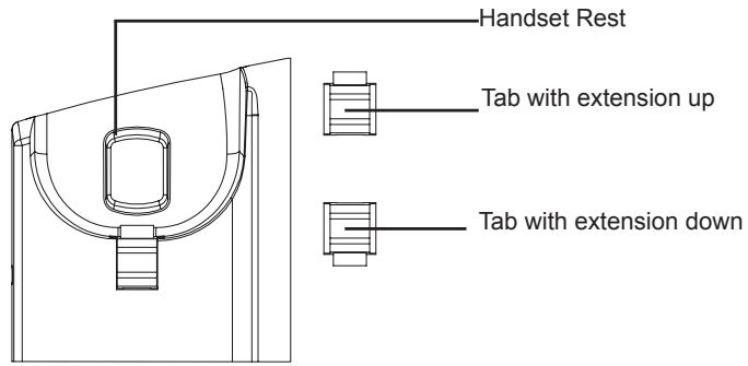GRANDSTREAM GXP280 - Installing the phone (Wall Mount): - 1
