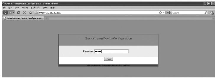 GRANDSTREAM GXP285 1-LINE - Konfigurieren Sie das GXP280/GXP285 über einen Web browser: - 1