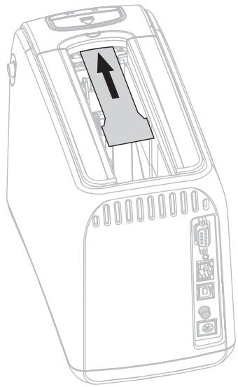 ZEBRA HC100 - Pour nettoyer le passage du papier au moyen d'une carte, procédez comme suit : - 2