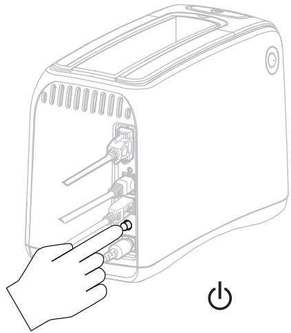 ZEBRA HC100 - Pour connecter l'imprimante à une source d'alimentation et la mettre sous tension, procédez comme suit: - 5