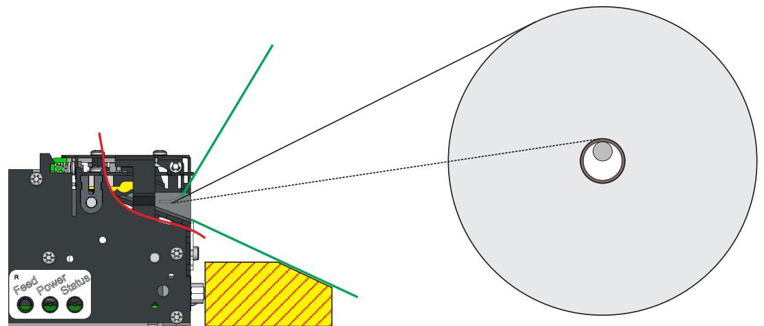 ZEBRA KR203 - Ouverture d'introduction du papier - 2