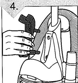 DIRT DEVIL MRY6100 - ENSAMBLAJE DEL CONTENEDOR DE LA TURBO TOOL® (FRENTE) Y DEL ASA (PARTE POSTERIOR) - 4