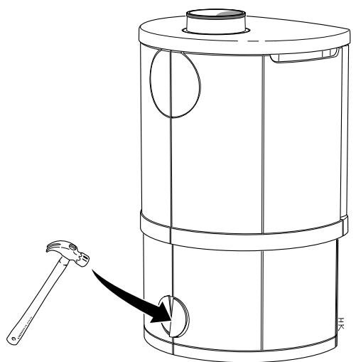 HANDOL H52T - Trou à défoncer sur H54 et H54T - 1