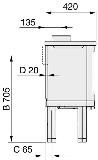 HANDOL H52T - Distances d'installation par rapport aux murs et au plafond - 2