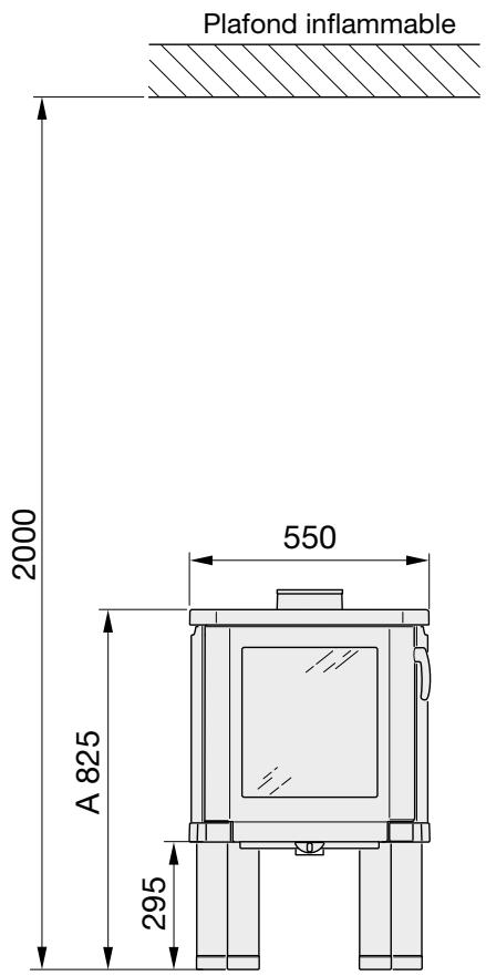 HANDOL H52T - Distances d'installation par rapport aux murs et au plafond - 1