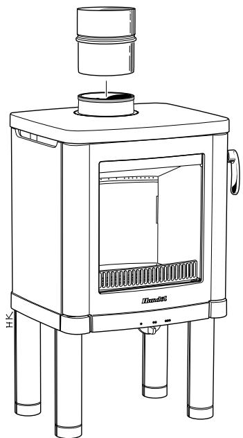 HANDOL H54 - Raccordement par le haut à une gaine en acier - 1